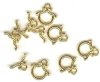 5 13mm Gold Plated Bow Toggles